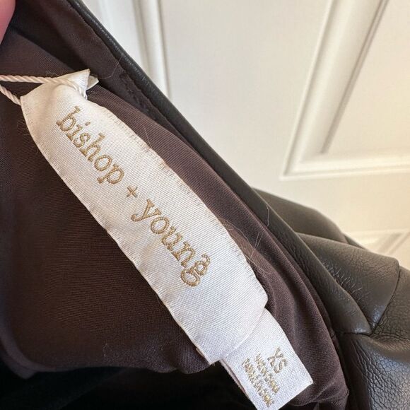 NWT Bishop + Young Hayden Vegan Leather Dress CHOCOLATE BROWN SIZE XS mini - Picture 9 of 12